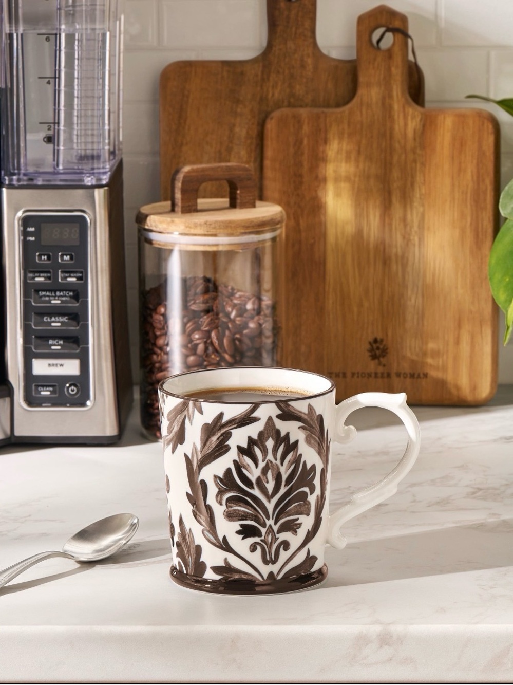 The Pioneer Woman Audrey 17 Ounce Ceramic Mug Brown Set of 4